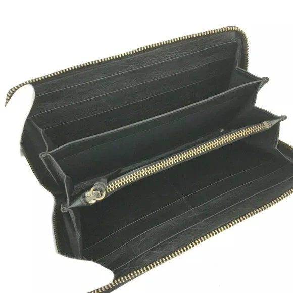 BALENCIAGA Classic Continental Leather Long Zip Around Wallet/9Y1570